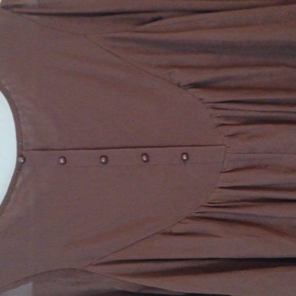 NWOT Ultra Pink Brown Bohemian Lace Flowy Shirt Womans Size Small - Picture 7 of 8